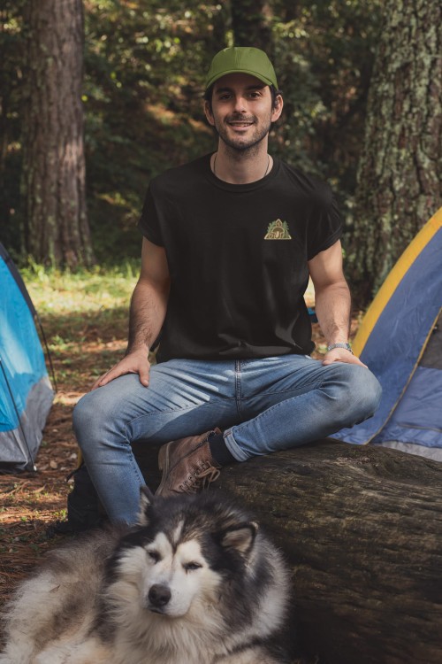 t-shirt-and-dad-hat-mockup-of-a-man-at-a-camping-site-with-his-dog-30475.jpg